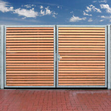 Einfahrtstor 250 x 160cm 2-flügelig Verzinkt mit Holz Tor Gartentor Holztor NEU