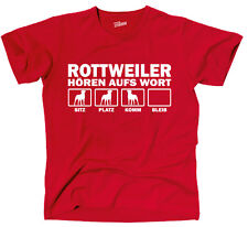 Hundemotiv T-Shirt Hunde ROTTWEILER Rotti Hören aufs Wort Rottimotiv Siviwonder 