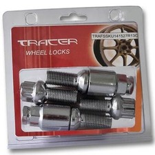 Felgenschlösser M14x1,5 27mm Kugelbund R13 chrom für Skoda VW Felgen Schloss