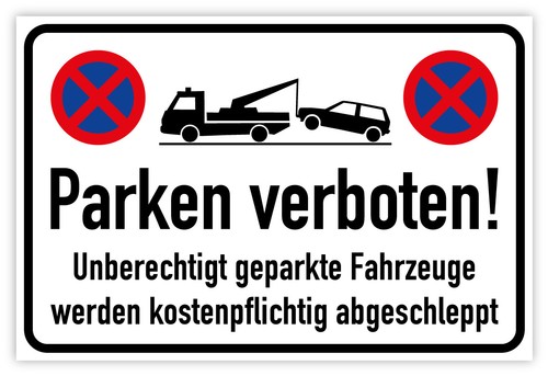 Schild warnung parken - warnung, „parken