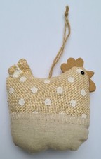 Stoff Leinen Huhn - zum Aufhängen - Ostern - Dekoration