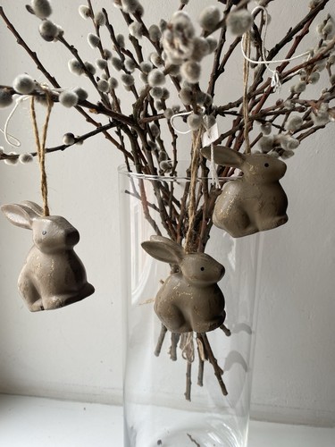 Deko anhänger hase - 3x,