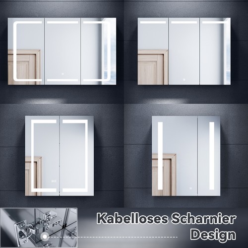 Spiegelschrank bad mit led - mit,