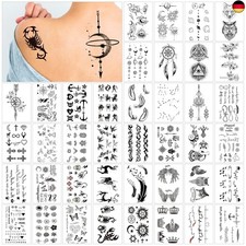 40 Blätter Tatoos Aufkleben