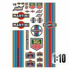 1:10 RC Car Aufkleber - Racing Martini Hoonigan LeMans Drifter Classic Oldtimer