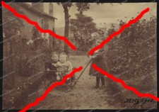 Foto-Metz-Lothringen-Frankreich-Kinder-Bollerwagen-Leiterwagen-Garten-1910-4