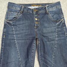 Deerberg Damen Slim Jeans D-38 W30 L34 Blau Gerade Stretch Hohe Taille