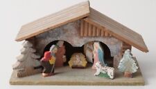 Alte Miniatur-Weihnachtskrippe ca. 20 x 10 cm