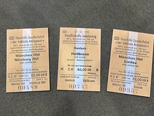 Drei alte Fahrkarten -