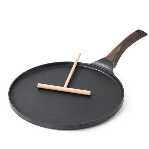 Schwarze crepe pfanne 30cm - schwarze,