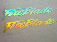 2 x Honda FIREBLADE Aufkleber Emblem • Schriftzug • Sticker • Hologramm • Logo 