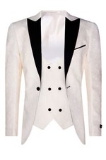 Herren Beige Smoking Blazer