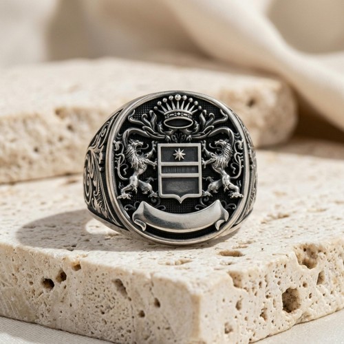 Löwe wappen ring 925 sterling - löwe,