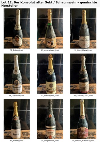 9er konvolut alter sekt - sekt, /