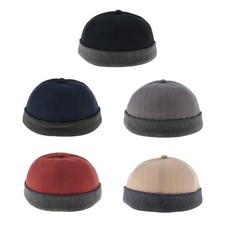 Docker Cap, Matrosenmütze, Rollkrempe Kappe, Hafenmütze, Bikermütze