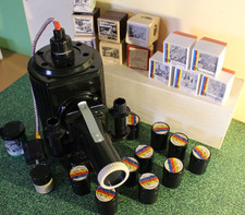 Magica Filmprojektor Diaprojektor Konvolut Color Bildbänder DEFA Rollfilme DDR