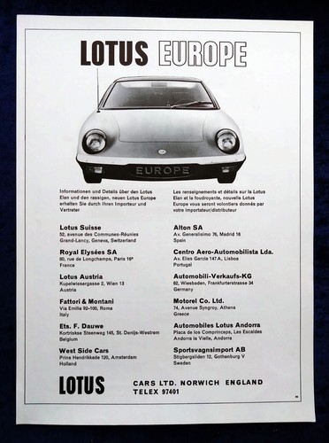 Lotus europa originale - lotus, europa,