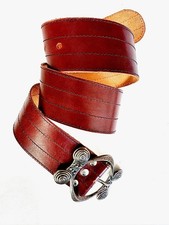 Ledergürtel mit Schnalle und Prägung in keltischem Muster Wikingergürtel Larp