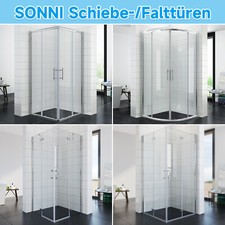 Schiebetür Falttür Pendeltür Duschabtrennung Duschkabine Eckig ESG Glas Duschtür