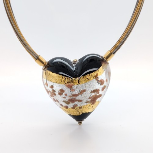 Muranoglas herz unikat - muranoglas-herz, 3x3
