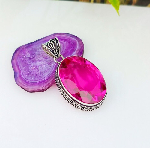 Oval pink topas edelstein - oval,