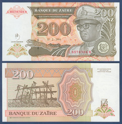 Zaire 200 nouveaux zaires - ,