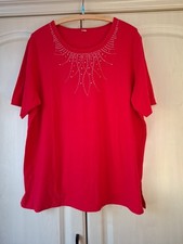 T Shirt Damen Gr.48 Rot mit