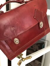 Umhängetasche Vintage Leder Rot Aktentasche Schultasche
