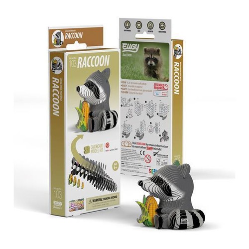 Eugy bastelset waschbär - 3d-bastelset,