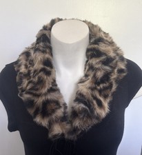 Damen Schalkragen Webpelz Leoprint 