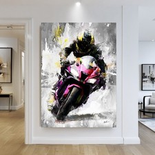 Leinwand Bild Motorrad Sport