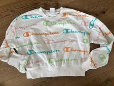 Top Damen Kurz Pullover Crew Neck Sweatshirt Champion Gr M