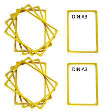 10x Plakatrahmen DIN A3 Plakathalter Kunststoff Gelb Schildhalter Wechselrahmen