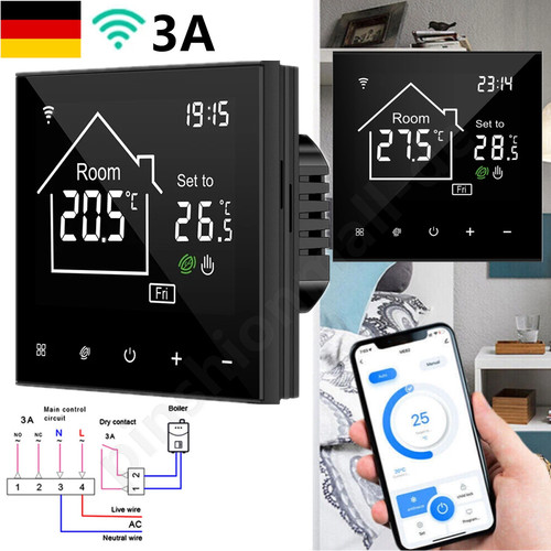 Wifi thermostat lcd - wifi, lcd-display