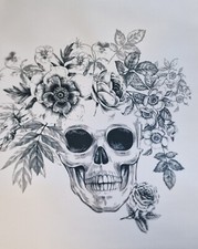 Klemmfix Rollo Skull Sonnenschutzrollo Klemmrollo Thermo Weiß 45 - 100 cm B-Ware