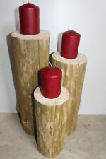 3 Baumstämme # 50 cm, 41 cm und 32 cm # Holzstamm Blumensäule Dekosäule Sockel