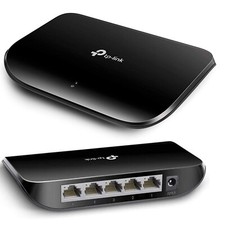 Switch 5-Port Gigabit TP-Link TL-SG1008D Schwarz Netzwerk LAN RJ-45 1000 MBit