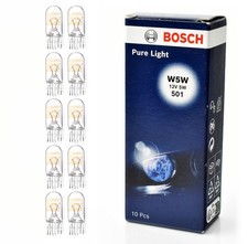 10x W5W Bosch 12V 5W Glassockellampe W2,1x9,5D W5W Standlicht Glassockelbirne