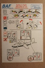 Safety Card - BAF British Air Ferries - Handley Page Dart Herald + SUPER ANGEBOT