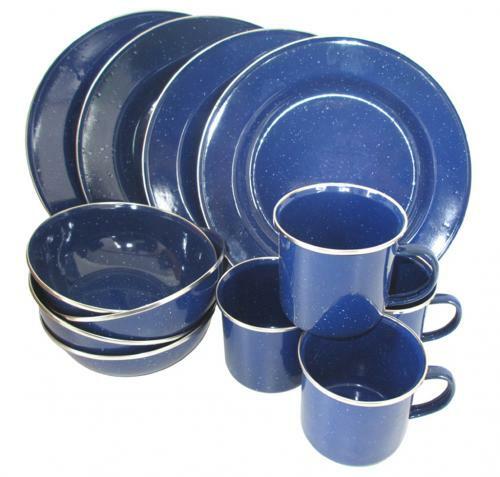 Campingeschirr blau