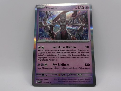 Pokemon karte mewtu - karte, 150/165