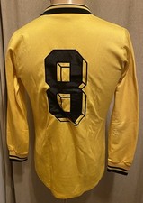 Borussia Dortmund erima Langarm Spieler/Matchworn Trikot 1978/79 + Nr.8 Gr.M