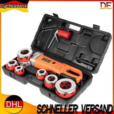 Elektrisch 1/2-2" Gewindeschneidmaschine Schneidkluppen Satz Rohrschneider 1800W