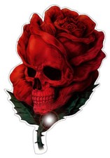 Rose Skull Aufkleber Sticker