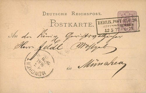 Ganzsachenkarte mit - dr:,