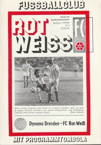 Programmheft dynamo dresden - dresden,