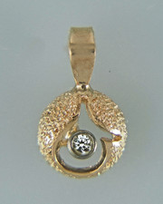 Anhänger Diamant Rose`-Gold 585, Kettenanhänger Diamant Rose`-Gold 585