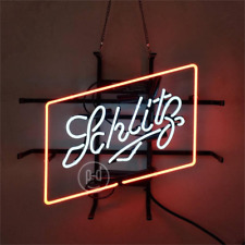 Leuchtreklame Schlitz Neon Sign Bier Bar Wand Dekor Beleuchtung Schild 17"x14"
