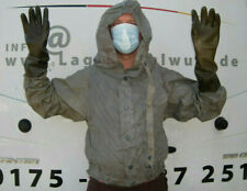 3 ABC Schutzanzug  NVA Schutzkleidung  3 Schutzhandschuhe Latex Gummi Gasmaske 