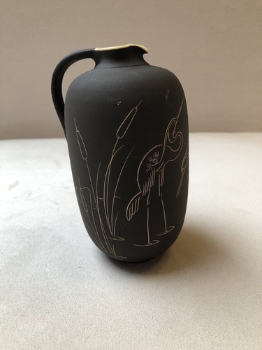 Keramik krug vase geritzt - keramik, vase,